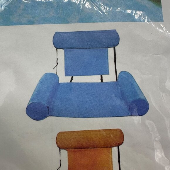 Pair of Inflatable Pool Float Chair With Adjustable Backrest Blue NIP - Picture 3 of 7